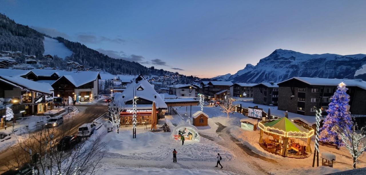 Ferienwohnung Bellevue Centre, Wifi, Mountain View Les Carroz-d'Araches Exterior foto