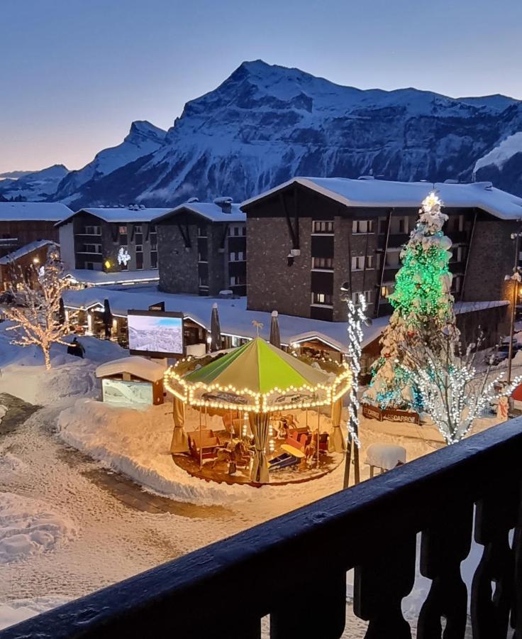 Ferienwohnung Bellevue Centre, Wifi, Mountain View Les Carroz-d'Araches Exterior foto